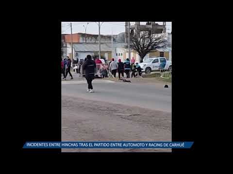 2023 06 18 INCIDENTES ENTRE HINCHAS TRAS EL PARTIDO ENTRE AUTOMOTO Y RACING DE CARHUÉ