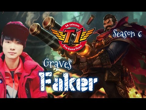 SKT T1 Faker GRAVES vs Elise JUNGLE - Patch 6.2 KR | League of Legends