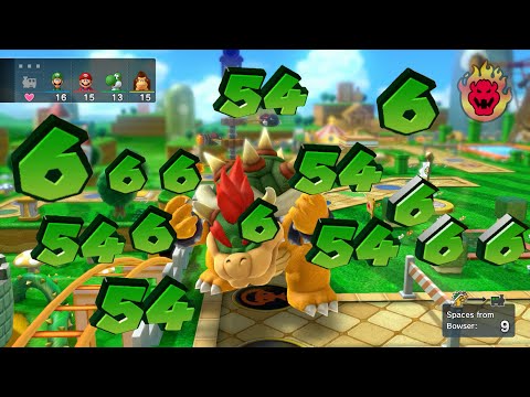 Mario Party 10 - Luigi, Mario, Yoshi, Donkey Kong vs Bowser - Mushroom Park