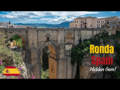 Picturesque medieval city on top of a cliff Ronda Spain, hidden gem | Walking Tour in 4K UHD