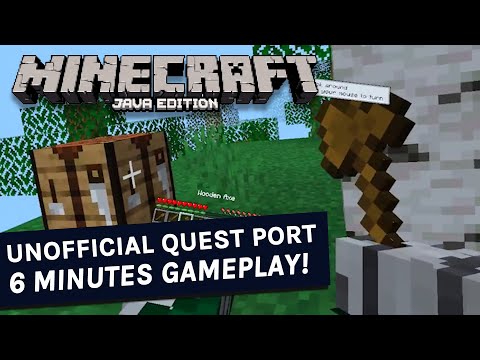 Minecraft: Java Edition on Quest 2 Gameplay - QuestCraft: Unofficial Standalone Community Port