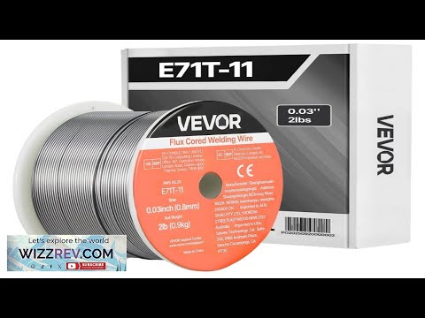 VEVOR Flux Core MIG Welding Wire E71T 11 0.03 inch 2 LBS Gasless Mild