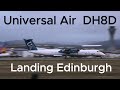 Universal Air Dash 8 400 9H MIM Landing At Edinburgh Airport