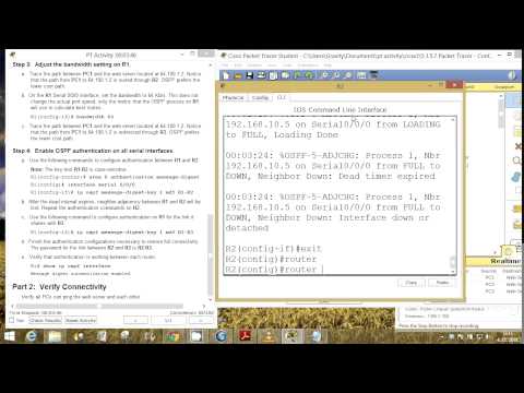 CCNA 3 Packet Tracer Activity 5.1.5.7 solution
