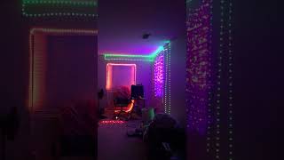 room Halloween colors rgb green window rgb rope orange curtain string purple