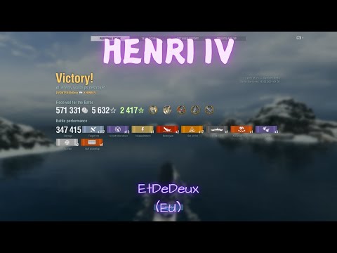 {Replay | 13.7}Tier 10 CA MN Henri IV by EtDeDeux(EU) - 347k damage & 90k fire damage in Arms Race