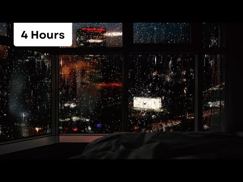 4 Hours Of Relaxing City Rain At Night