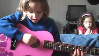 Lara's New Guitar - Not Joan Baez (Yet)