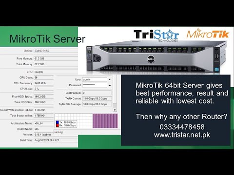 A Biggest ISP in Pakistan | 64bit MikroTik OS on Server Machine.. Reliable performance.
