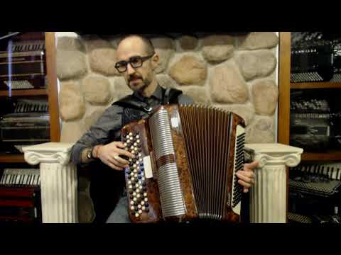 4067 - Brown Italian Mfg Chicago C System Chromatic Button Accordion LMM 85 120