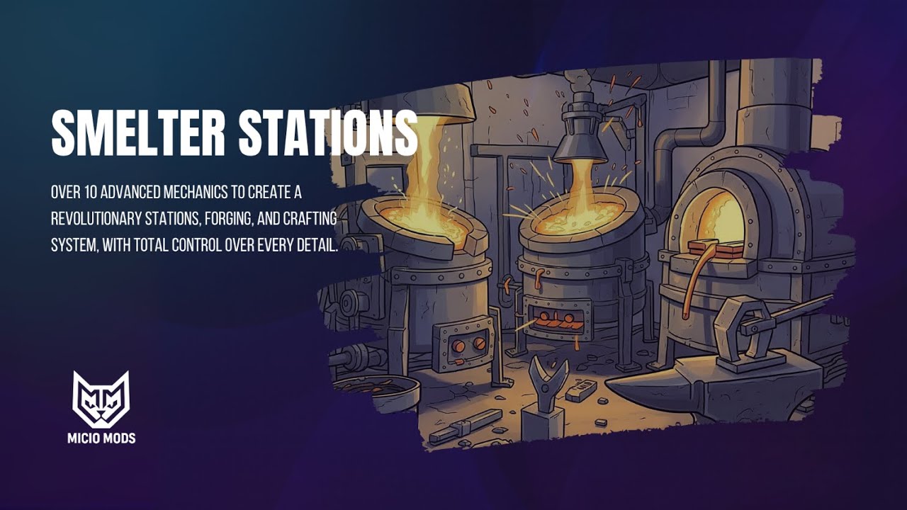 :fire: SMELTER STATIONS | ADVANCED CRAFTING & FORGING SYSTEM thumbnail 6