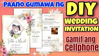 PAANO GUMAWA NG DIY WEDDING INVITATION GAMIT ANG CELLPHONE