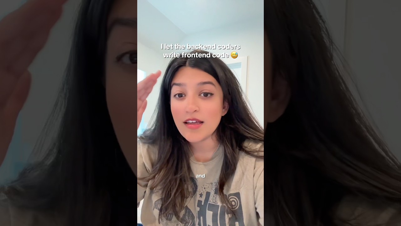 Don’t let backend developers write frontend code 😭