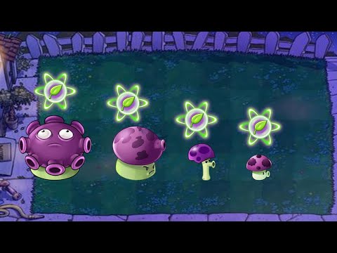 Plants vs Zombies Hack | Scaredy-shroom + Gloom-shroom + Fume-shroom vs All Zombies