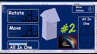 2. Catia V5 | How to Rotate, Move, and Zoom in-out a part | Beginners Tutorial