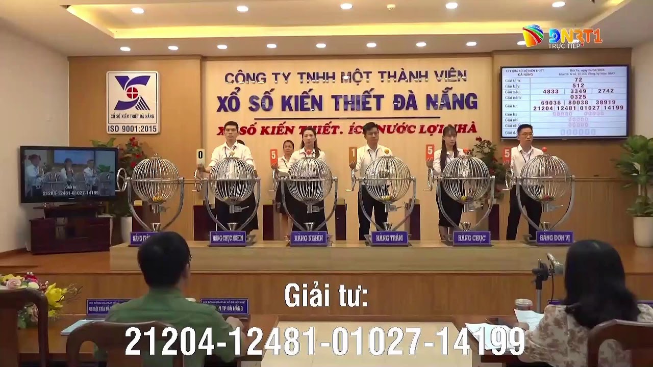 🔴 Kết quả quay số mở thưởng Xổ số kiến thiết Đà Nẵng ngày 24/6/2026