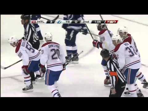 Travis Moen 3-0 goal. Montreal Canadiens @ Tampa Bay Lightning. Feb 12