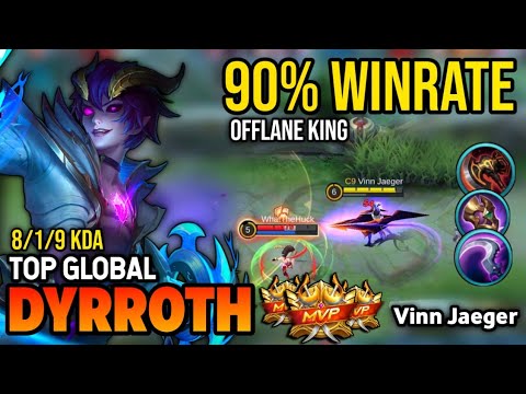 90% WIN RATE! DYRROTH BEST BUILD 2022 | TOP GLOBAL DYRROTH GAMEPLAY | MOBILE LEGENDS✓
