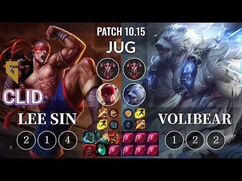 GEN Clid Lee Sin vs Volibear Jungle - KR Patch 10.15