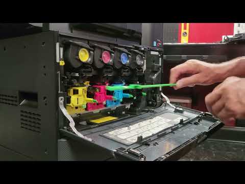 Toshiba waste toner box replacement and reset procedure
