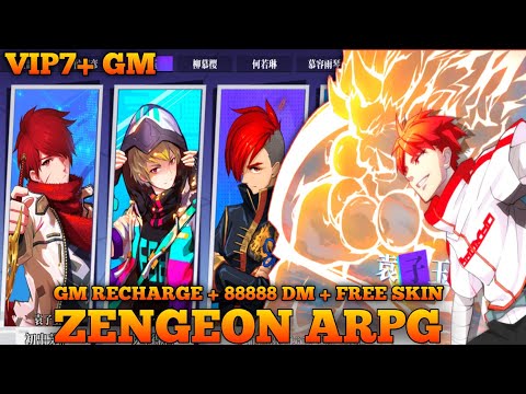 New Game Zengeon ARPG CBT + GM Recharge + 88888DM + Free Skin + ¥ Gm Points