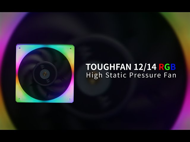 Thermaltake TOUGHFAN 14 RGB Lüfter mit hohem statischem Druck, 3 Lüfter, 140 mm video
