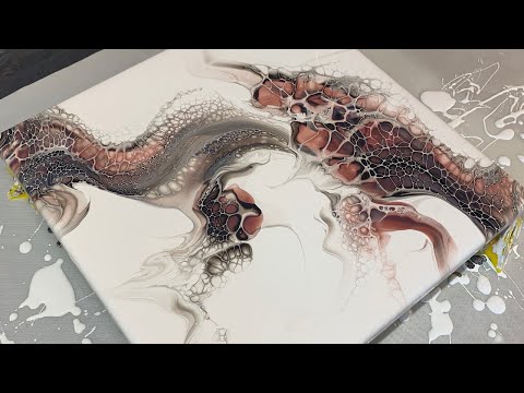 #149 Scarab Beetle Night Dragon Swipe | Acrylic Pour Painting | Abstract Art | Fluid Painting
