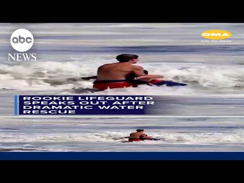 Rookie lifeguard speaks out after dramatic water rescue