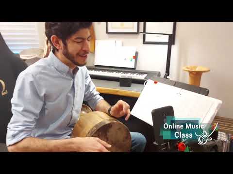 How to Play Tonbak (Dombak) with BaBa Karam - Online Persian Music Class - Toronto Canada - Kiavash