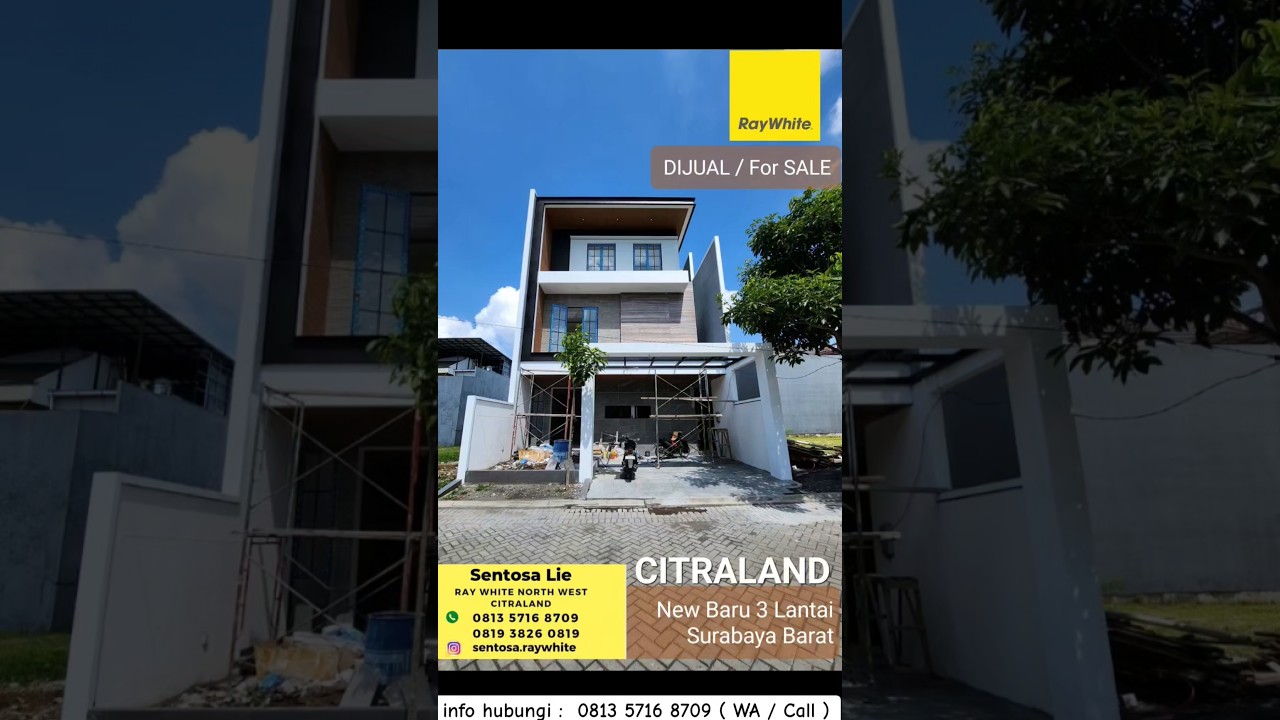4 Milyaran Dijual Rumah Woodland Citraland Surabaya New Modern 3 Lantai - Premium Sanitary Kohler Bonus Unit Ac - Spesial Lebar Depan 9 Meter - Dekat Universitas Ciputra , Hokky Buah, Rs Ciputra