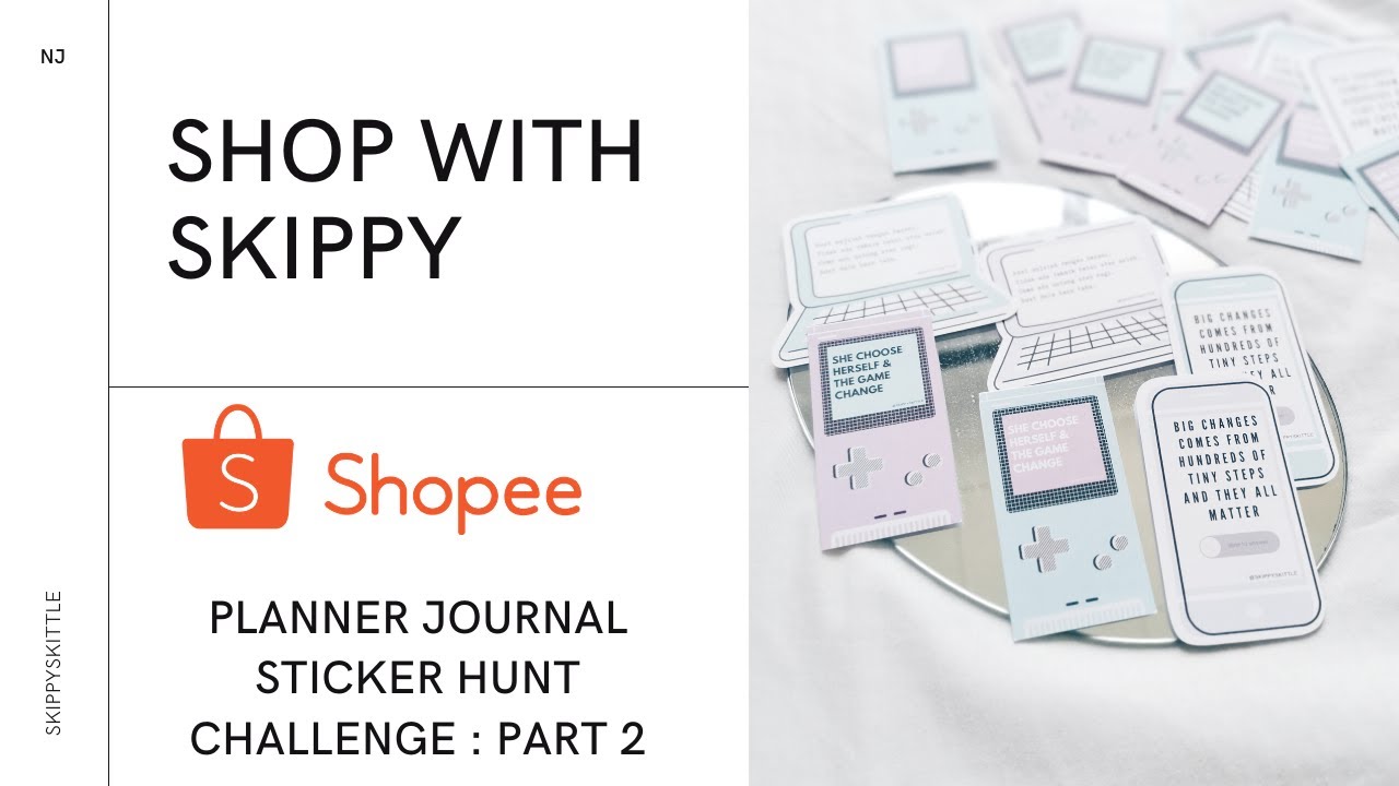 Shop with Me PART 2 : Shopee Malaysia Planner Journal Sticker Shop Haul Hunt!!