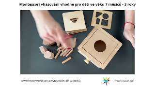 Vhazování do šuplíčku s 9 výměnnými vršky a mnoha dřevěnými předměty na vhazování