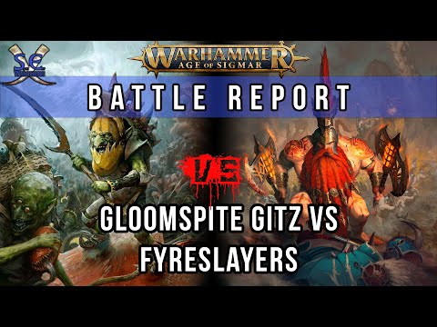 Warhammer Age of Sigmar Battle Report. Fyreslayers vs Gloomspite Gitz!