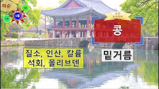 [농사정보(5월 하순)] 콩_밑거름(질소, 인산, 칼륨, 칼슘, 몰리브덴)
