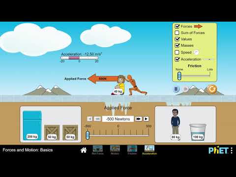 Newton's Second Law Simulation Demo