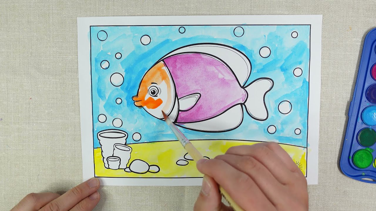 Printable coloring pages for kids - Sea creatures