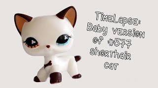 Timelapse: Baby version of #577 shorthair cat LPS 