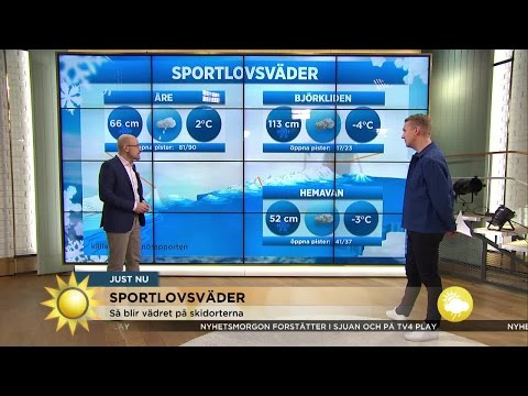 Så blir vädret för veckans sportlovsfirare - Nyhetsmorgon (TV4)
