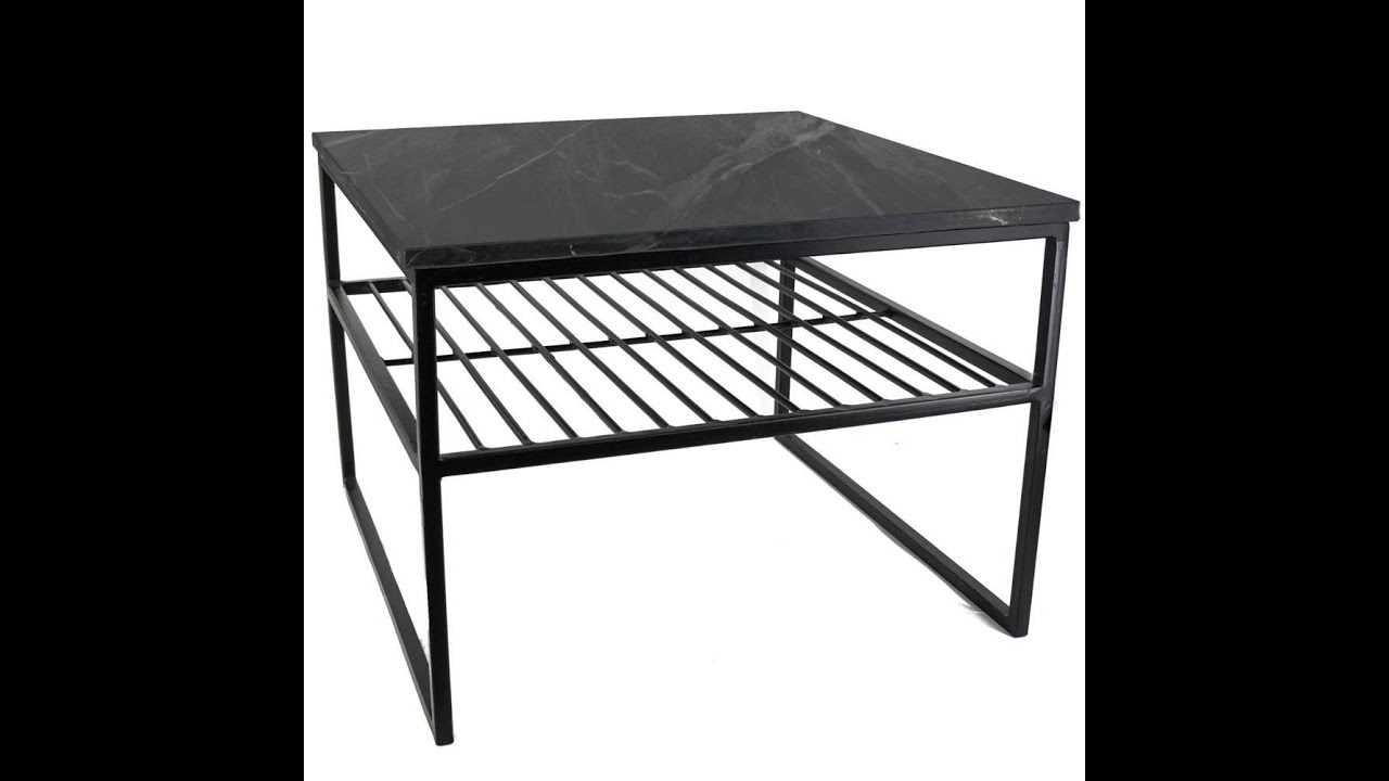 DKW Woonvision | Bijzettafel marmer met metaal | mm9964