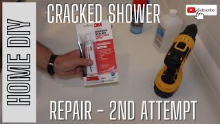 Cracked Shower Pan Repair On The Cheap - 2nd attempt