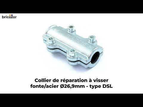 Collier de réparation à visser en fonte pour tube acier - type DSL GEBO