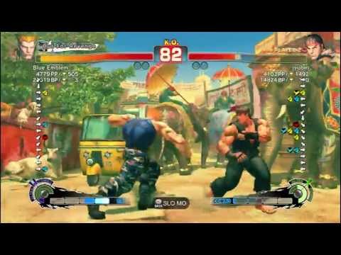 blue emblem (Guile) vs jyobin (Ryu)