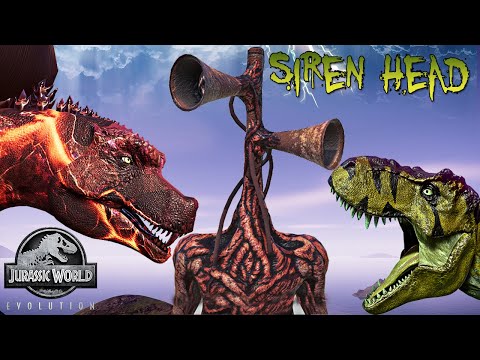 NEW! Siren Head in Jurassic World Evolution🌍  - GODZILLA 1998! & Godzilla 2000! Dinosaurs Fighting!!