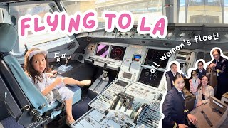 Amelia's Business Class Tour with an All-Female Crew + Pumping Milk Mid-Flight || LA VLOG