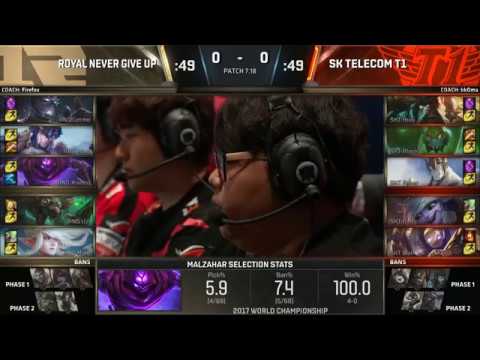 SKT vs RNG game 1 highlights | 2017 World Championship Semifinals Day 1 | SK telecom T1 vs RNG