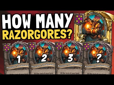 HOW MANY RAZORGORES IS TOO MANY!? | Battlegrounds | Hearthstone