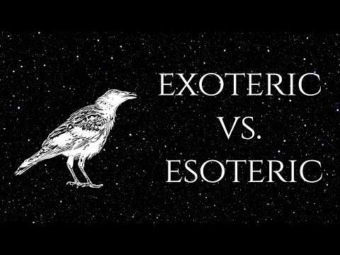 Differences between Esoteric and Exoteric Teachings