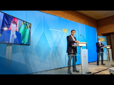 Pressekonferenz nach der gemeinsamen Kabinettssitzung mit Sachsen (14.12.2021) - Bayern