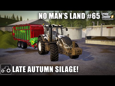Late Autumn Silage, Spreading Lime & Digestate, No Man's Land #65 Farming Simulator 19 Timelapse