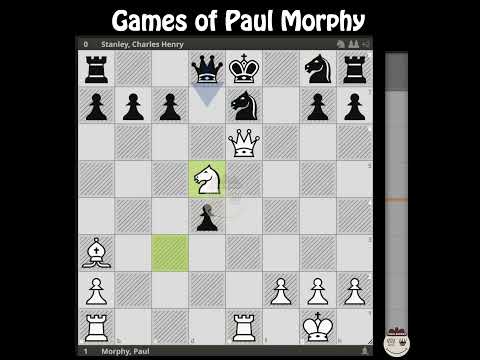 Morphy, Paul - Stanley, Charles Henry || New York 1857 @chessbuddies 🔴 #PaulMorphy